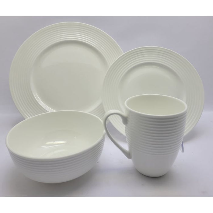 Gibson Elite Pascale 16pc Bone China Dinnerware Set - Brown Box