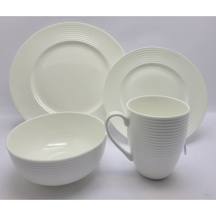 Gibson Elite Pascale 16pc Bone China Dinnerware Set - Brown Box