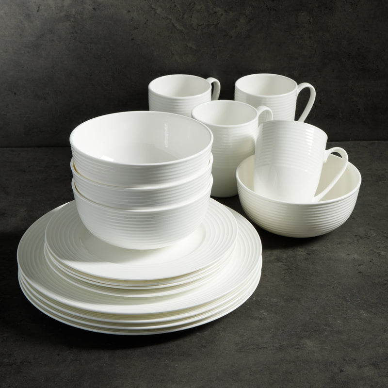 Gibson Elite Pascale 16pc Bone China Dinnerware Set - Brown Box