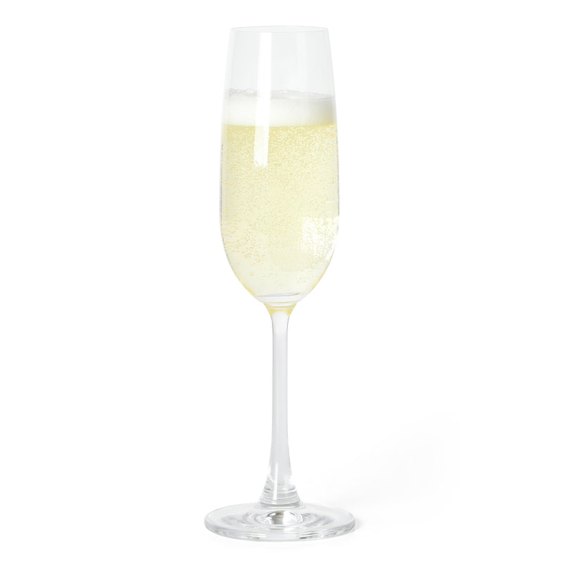 Martha Stewart Vivica 4pc 7.3oz Stemmed Flute Glass Set - Clear - Open Window Gift Box