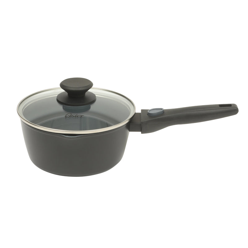 Oster Smarthandle Advance 13pc Forged Aluminum Cookware Combo Set - Ceramic Non-Stick Interior - Induction Base - Detachable Bakelite Handle - Gift Box
