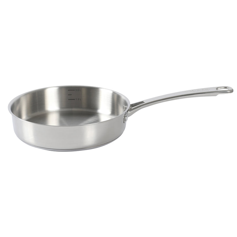 Sur la Table Kitchen Essentials Chef's Deck 10pc Stainless Steel Cookware Set - Polish Ext - Impact Bonded Base - SS Hollow Handle - GBX w/ Remailer