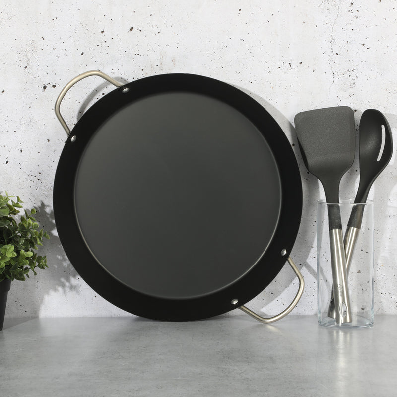 Oster Smithfire 16" Non-Stick Steel Paella Pan - Matte Black - Color Label
