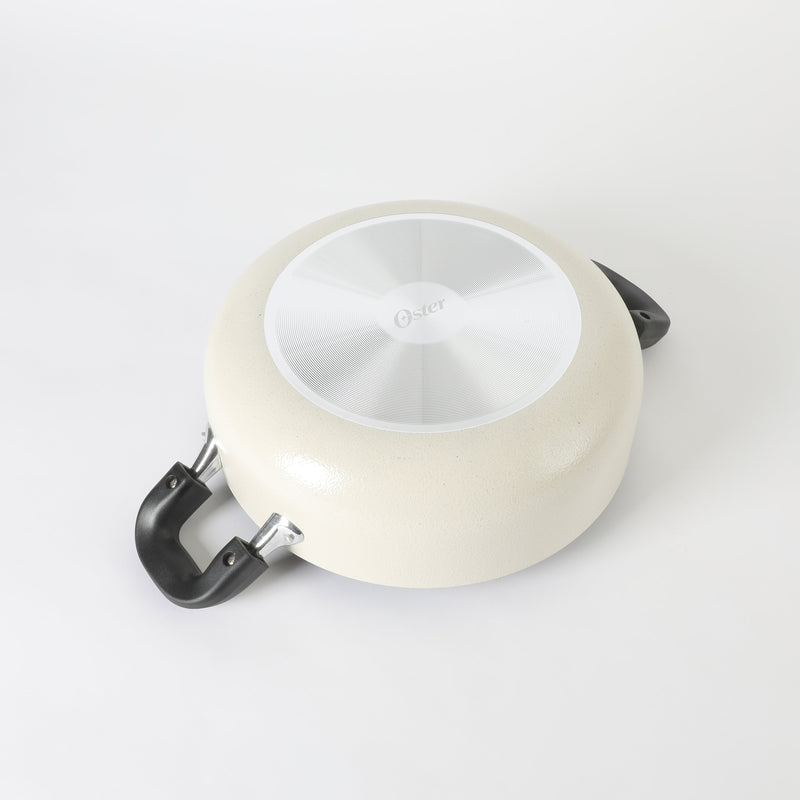 Oster Clairborne 6.9qt Aluminum Caldero w/ Glass Lid - White - Color Sleeve