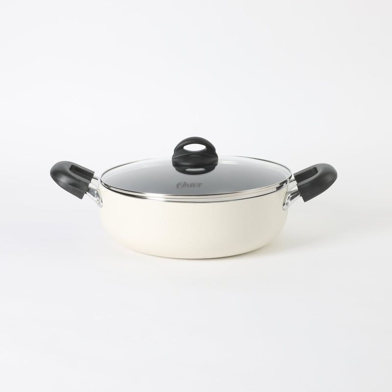 Oster Clairborne 6.9qt Aluminum Caldero w/ Glass Lid - White - Color Sleeve