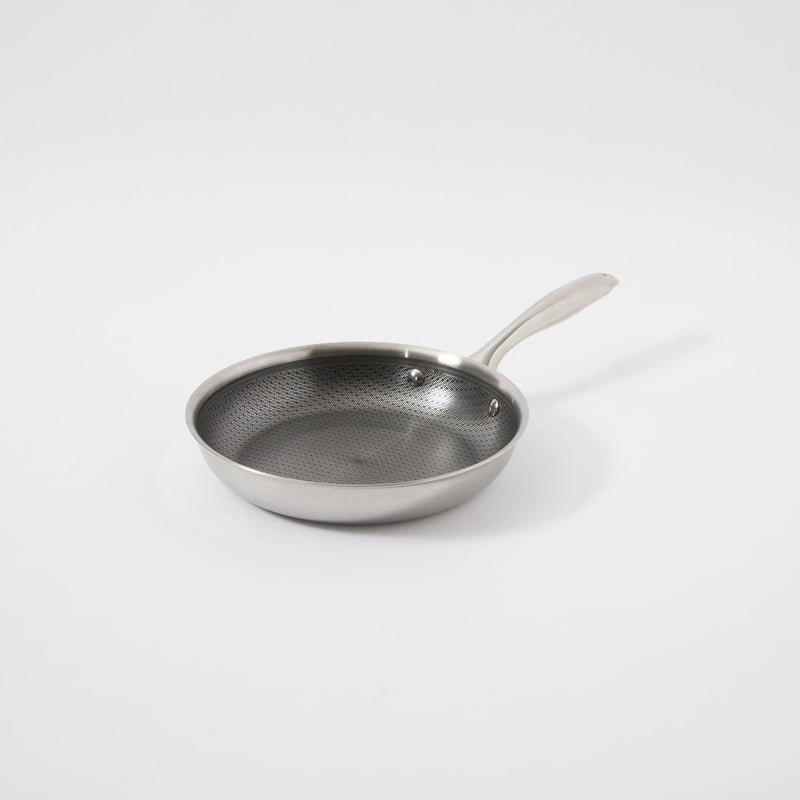 Oster Modessa 9.5" Triply Stainless Steel Frying Pan - Etching Nonstick Interior - Long Handle - Color Sleeve