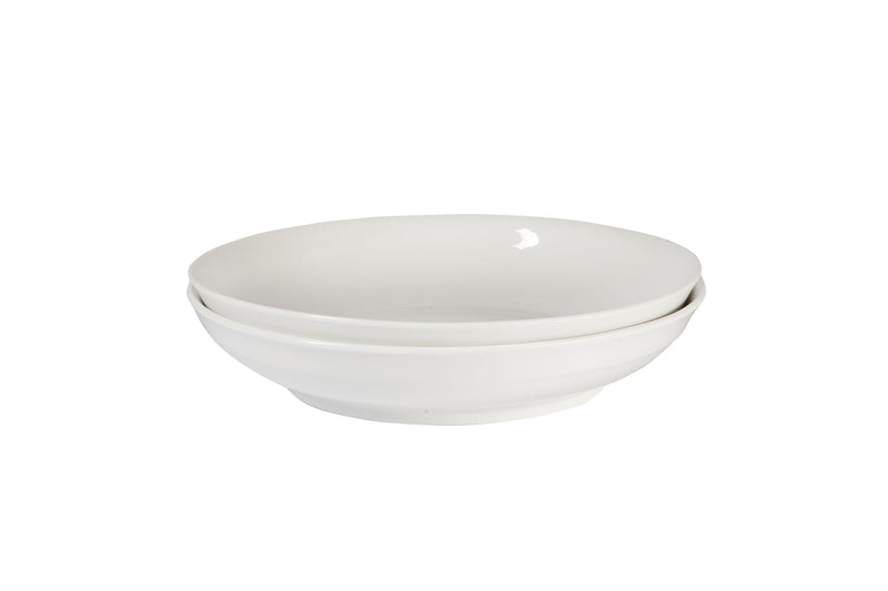 Gibson Home Great Essentials - 2pc 11" Serving Bowl Set - White - Fine Ceramic - 4-Way Color Sleeve