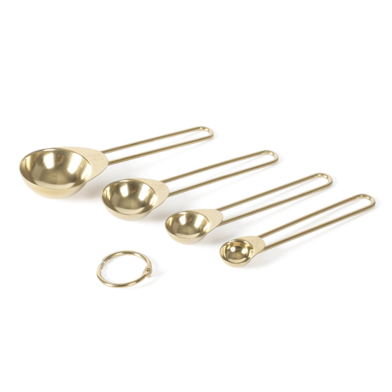 Martha Stewart Richburn Gold 4pc Stainless Steel Measuring Spoons - Tie Card