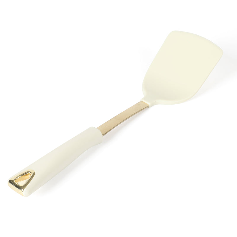 Martha Stewart Lockton 5pc Kitchen Tool Set - Linen - Gold Stainless Steel & Nylon Head - PP & Gold Stainless Steel PVD Handle - Gift Box w/ Remailer