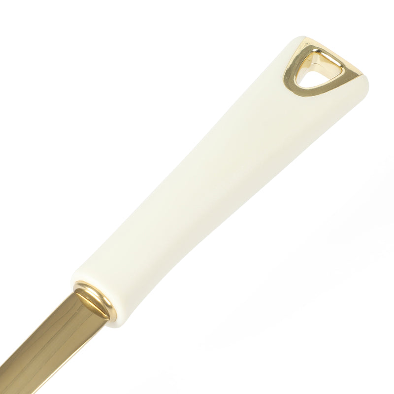 Martha Stewart Lockton 5pc Kitchen Tool Set - Linen - Gold Stainless Steel & Nylon Head - PP & Gold Stainless Steel PVD Handle - Gift Box w/ Remailer
