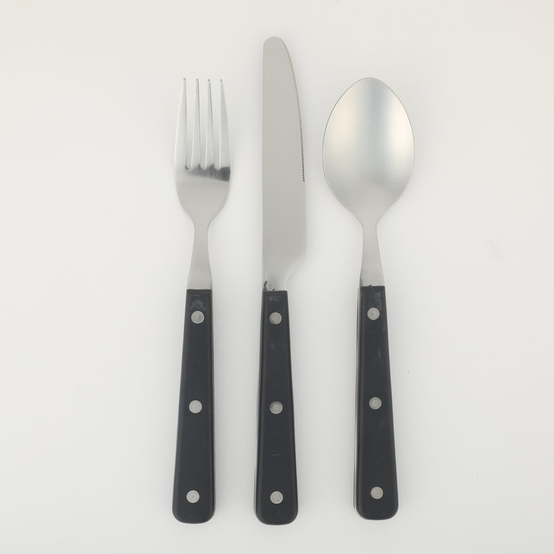 Martha Stewart Everyday Mosby 12pc Flatware Set w/ Bamboo Caddy - ABS Handle - SS - PET Box