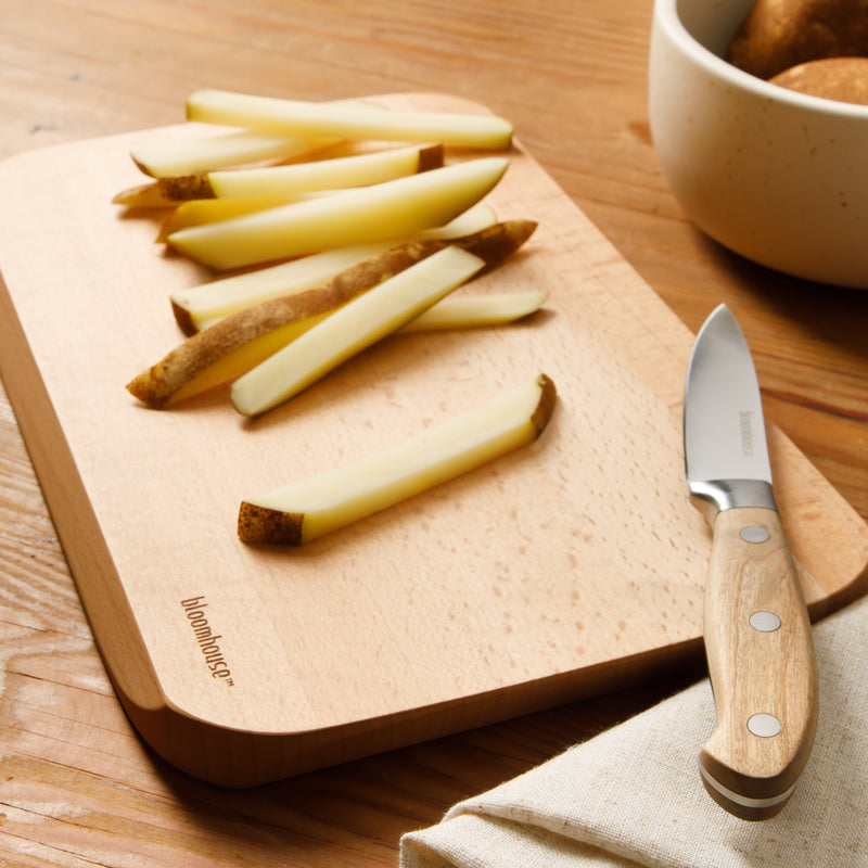 Bloomhouse Lake Como 12" Oil Coated Beech Wood Cutting Board - Color Sleeve w/ Remailer