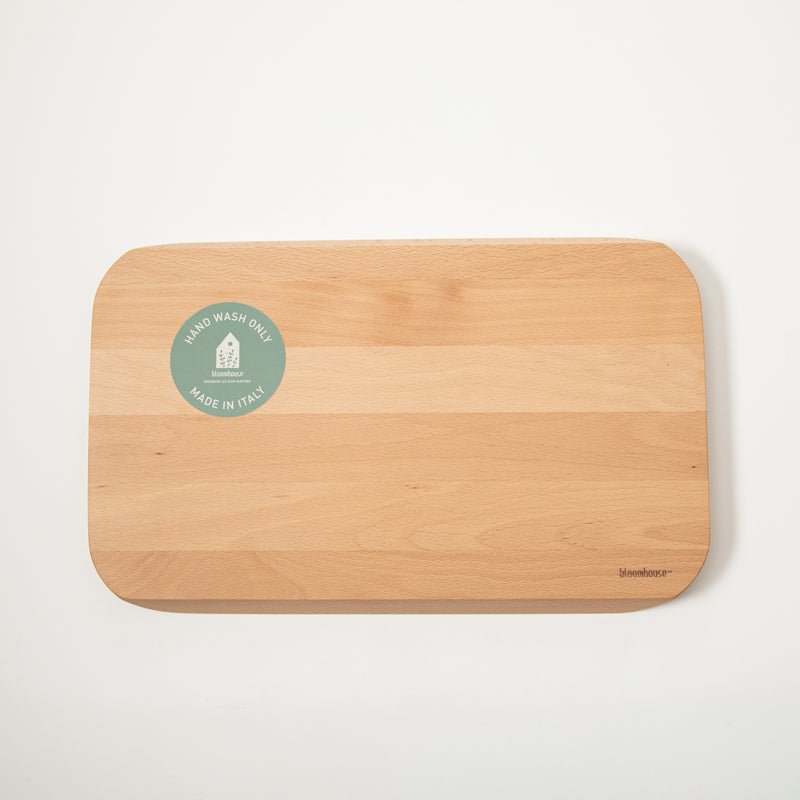 Bloomhouse Lake Como 12" Oil Coated Beech Wood Cutting Board - Color Sleeve w/ Remailer