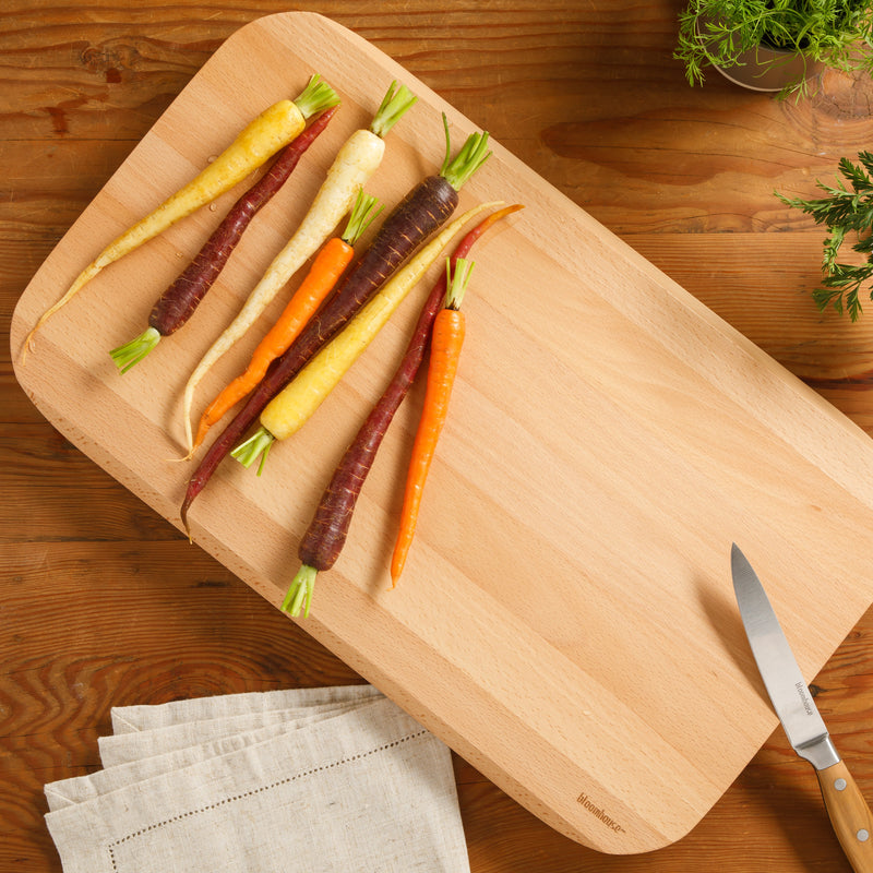 Bloomhouse Lake Como 20" Cutting Board - Oil Coated Beech Wood - Color Sleeve w/ Remailer