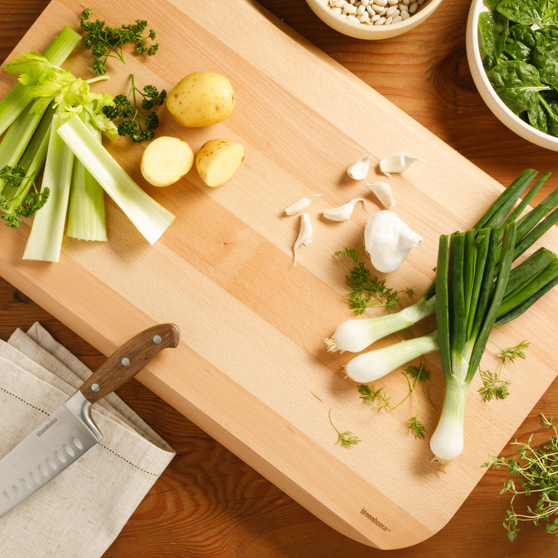 Bloomhouse Lake Como 24" Cutting Board - Oil Coated Beech Wood - Color Sleeve w/ Remailer