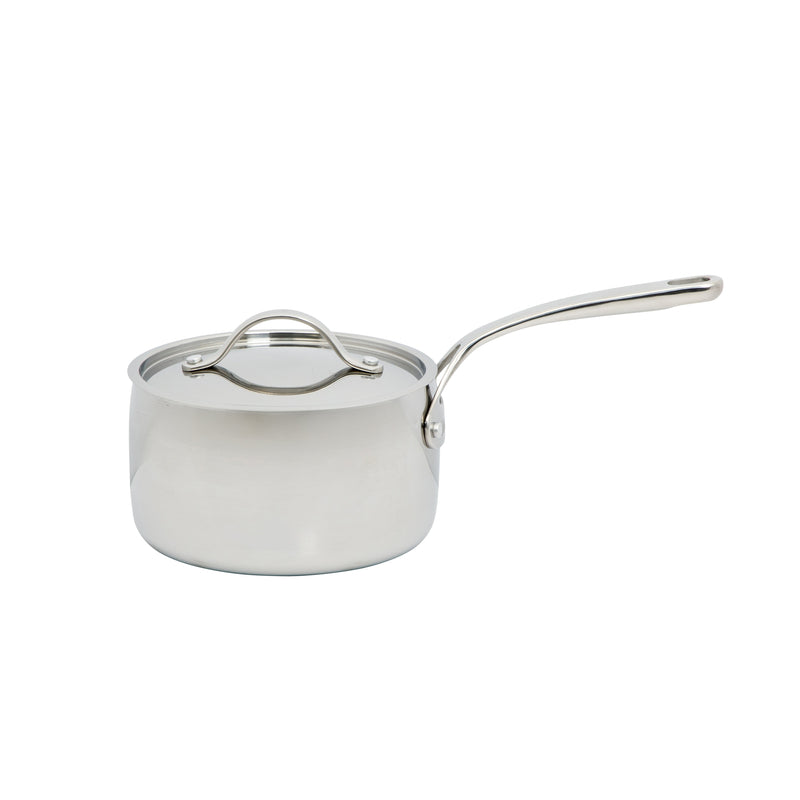 Bloomhouse 8pc Triply Stainless Steel Cookware Set - Grey Ceramic Interior- Gift Box w/ Remailer