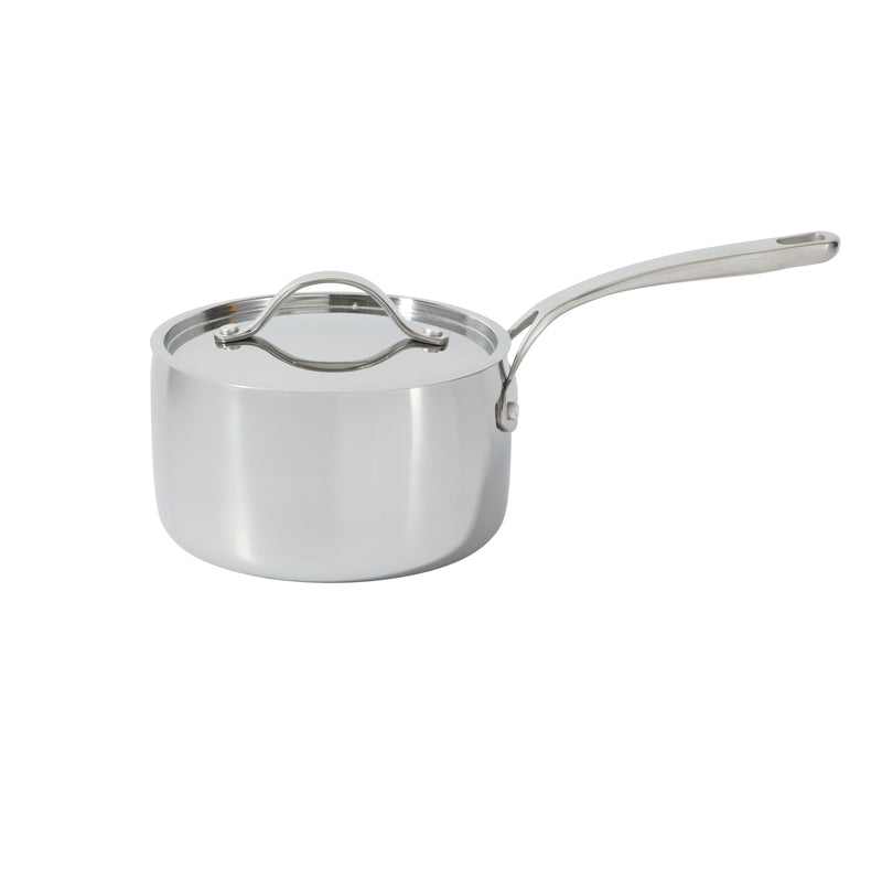 Bloomhouse 8pc Triply Stainless Steel Cookware Set - Grey Ceramic Interior- Gift Box w/ Remailer