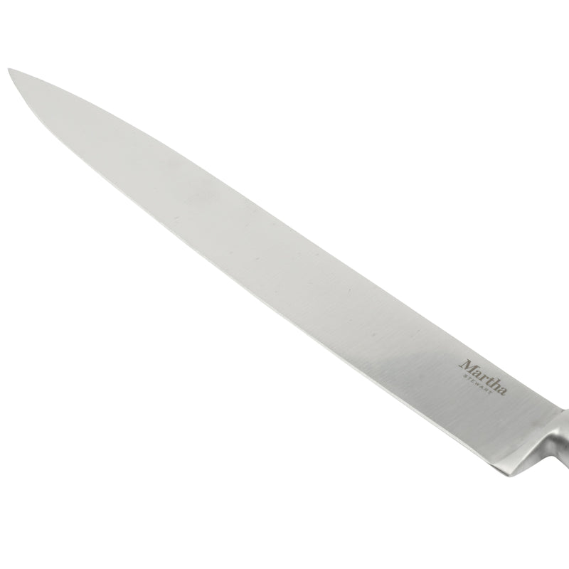 Martha Stewart Carverton 10" Stainless Steel Slicer - Black - Traditional Shape - ABS Forged Handle - Gift Box w/ Remailer