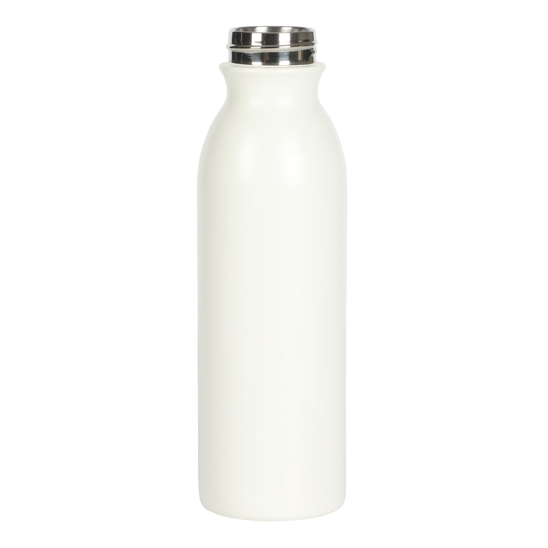 Gibson Home Marina 20oz Stainless Steel Thermal Bottle w/ Lid - Double Wall - Matte - Cream - Color Sleeve
