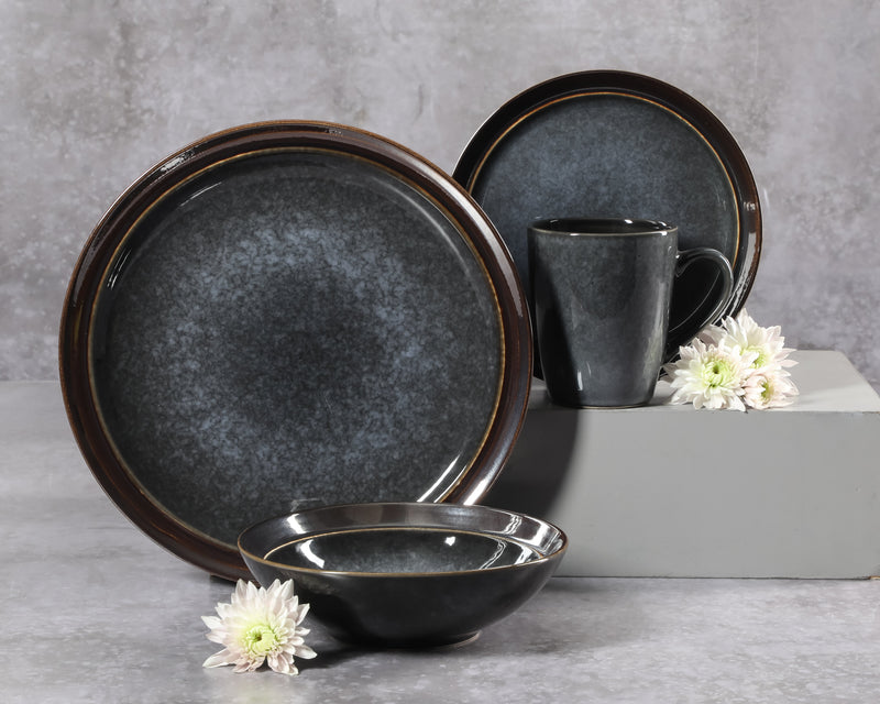 Gibson Elite Priya 16pc Dinnerware Set - Reactive - Stoneware - Gift Box