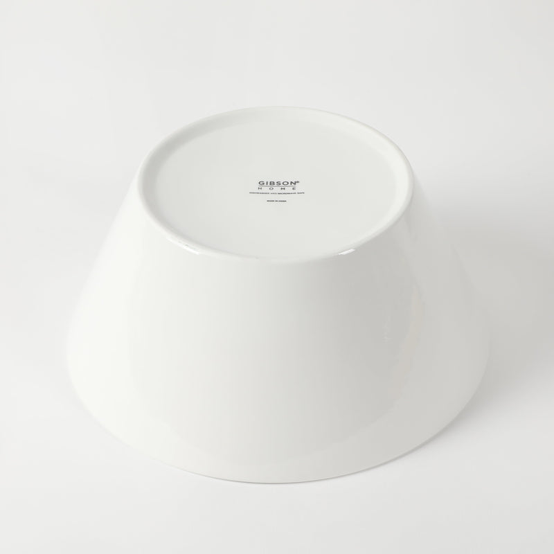 Gibson Home Great Essentials 9.4" Meal Bowl - White - Fine Ceramic - 4 Way Color Sleeve