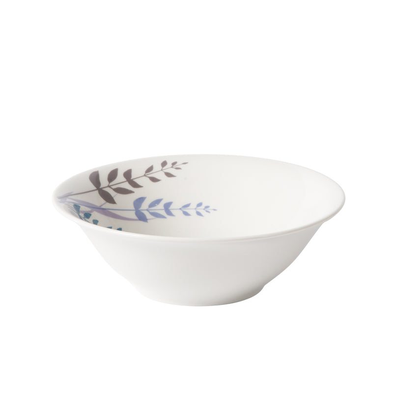 Gibson Home Blue Leaves 12pc Dinnerware Set -Decorated - Fine Ceramic - Gift Box