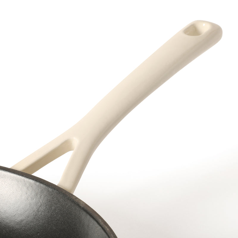 Martha Stewart Gatwick 12" Enameled Cast Iron Skillet - Gray Interior - Round - Color Sleeve w/ RM