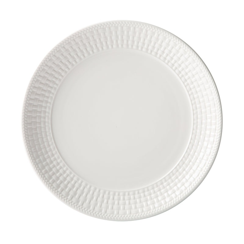 Martha Stewart Basket Weave 12pc Dinnerware Set - White - Embossed - Fine Ceramic - Gift Box