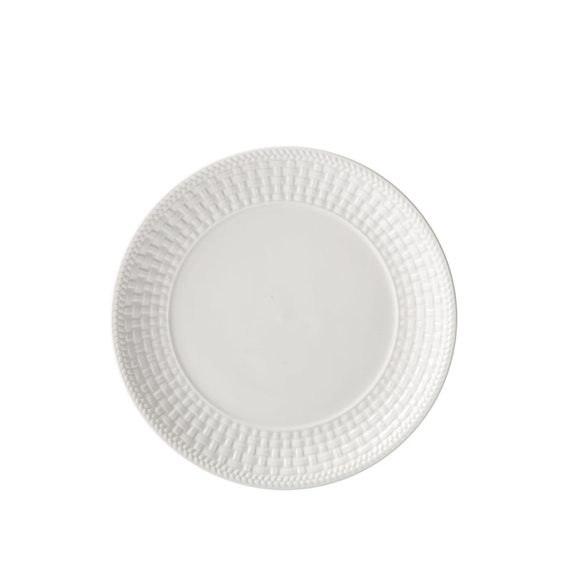 Martha Stewart Basket Weave 12pc Dinnerware Set - White - Embossed - Fine Ceramic - Gift Box
