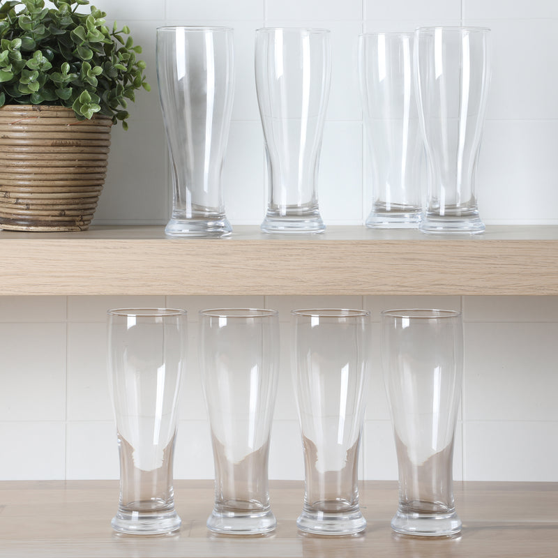 Gibson Home Callum 8pc 15.6oz Beer Pub Glass Set - Clear - Open Window Gift Box