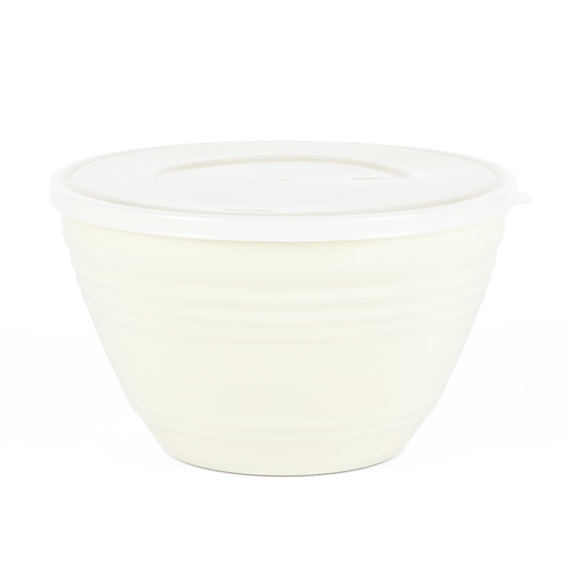 Martha Stewart Hoyt 8pc Mixing Bowl Set w/ Lid - Taupe - Round - PP & LLPE - Gift Box