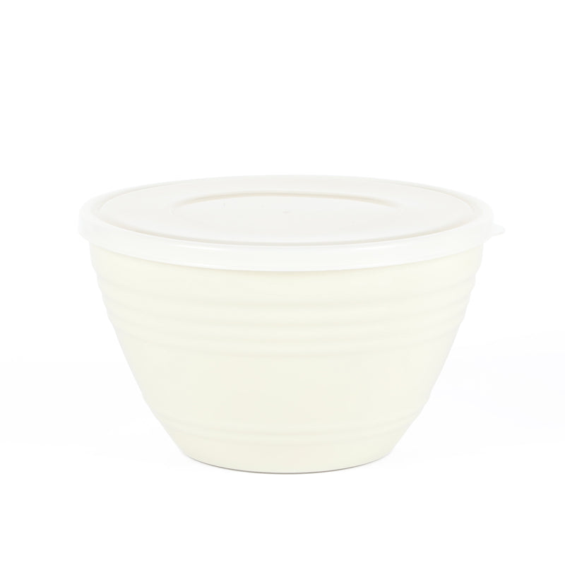 Martha Stewart Hoyt 8pc Mixing Bowl Set w/ Lid - Taupe - Round - PP & LLPE - Gift Box