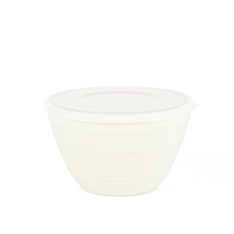 Martha Stewart Hoyt 8pc Mixing Bowl Set w/ Lid - Taupe - Round - PP & LLPE - Gift Box