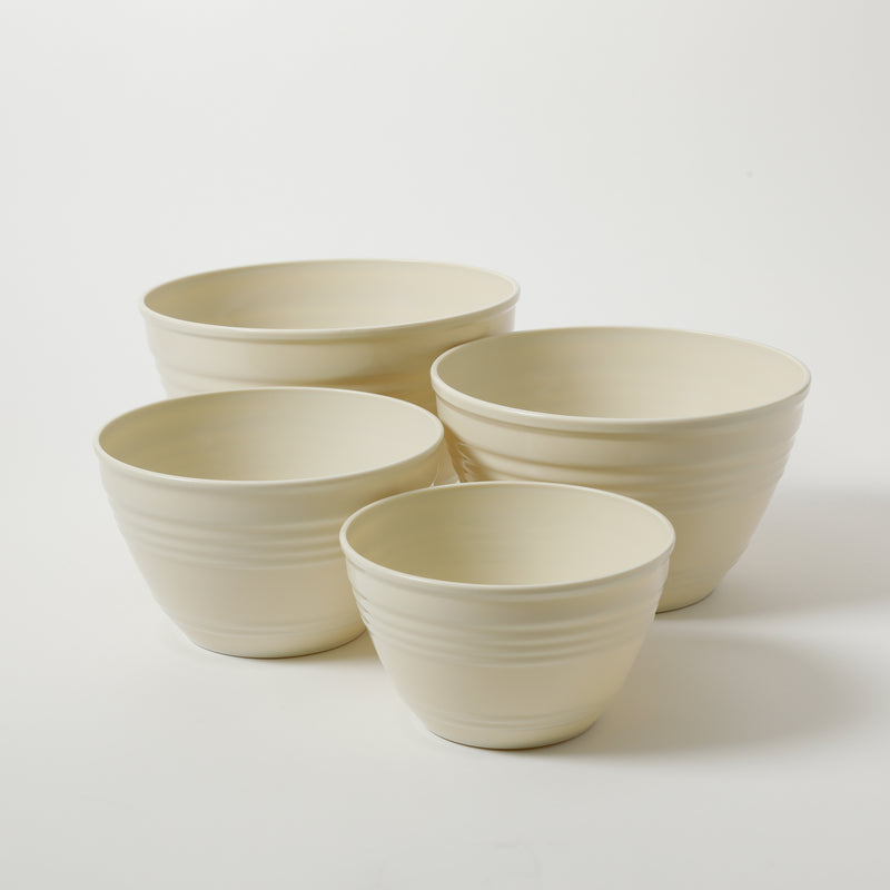 Martha Stewart Hoyt 8pc Mixing Bowl Set w/ Lid - Taupe - Round - PP & LLPE - Gift Box