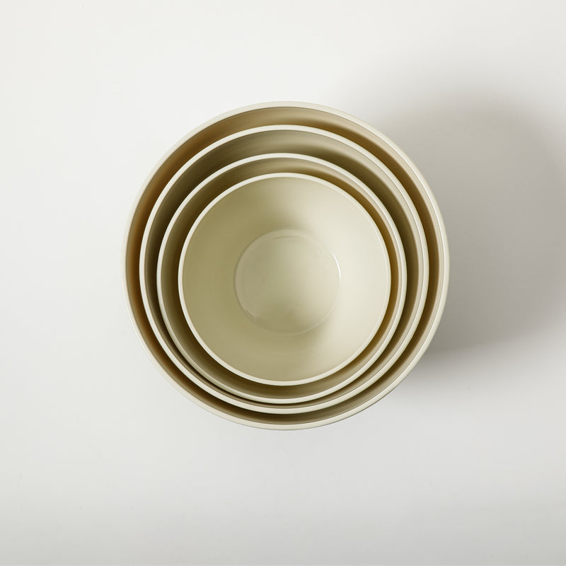 Martha Stewart Hoyt 8pc Mixing Bowl Set w/ Lid - Taupe - Round - PP & LLPE - Gift Box