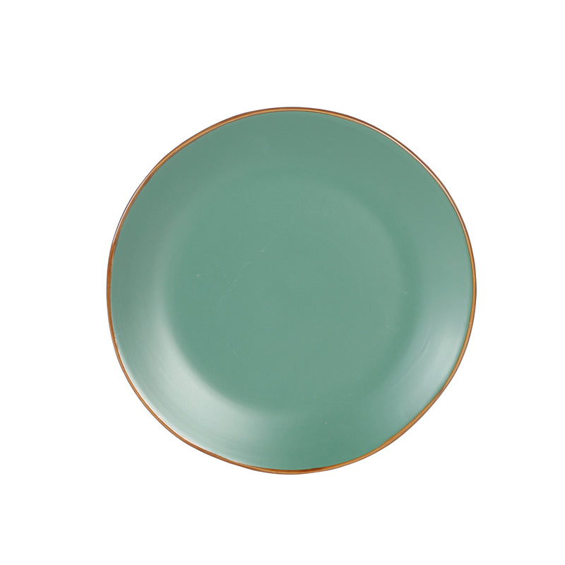 Gibson Home Hazeltine 16 pc Double Bowl Stoneware Dinnerware Set - Solid Color - Factory Remailer