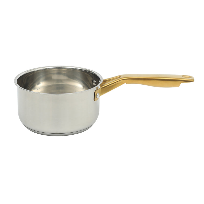 Oster Davinelle 12pc Stainless Steel Cookware Set w/ Kitchen Tools - Gold PVD Handle - Gift Box
