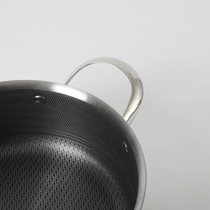 Oster Modessa 4.5qt Tri-Ply Stainless Steel Dutch Oven w/ Glass Lid - Etching Nonstick Interior - Long Handle - Color Sleeve