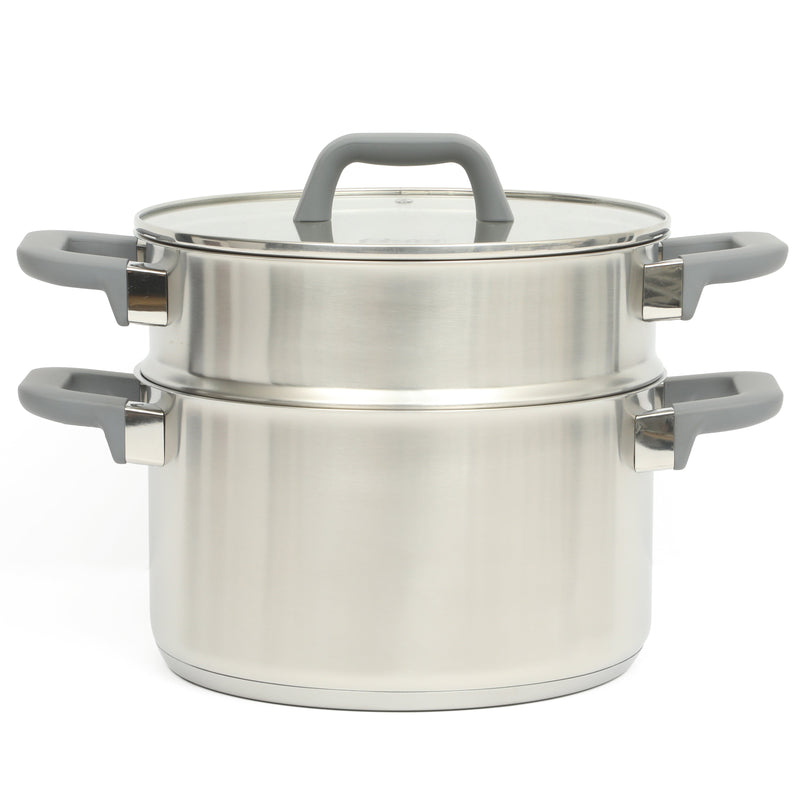 Oster Beauford 9 pc Stainless Steel Cookware Set - Soft Touch Handle - Gift Box