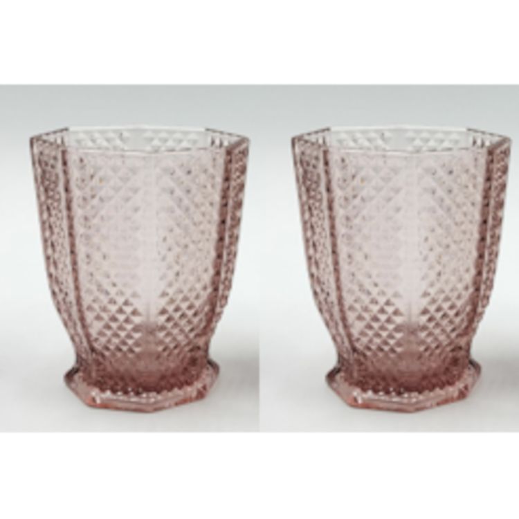 Martha Stewart Everyday Diamond Drop 2pc 10.5oz Glass DOF - Gift Box w/ Open Window