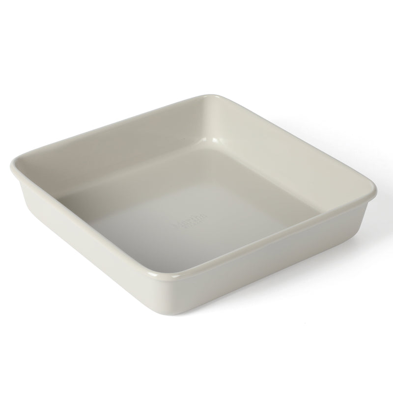 Martha Stewart Gallen 9" Carbon Steel Cake Pan - Cool Grey - Nonstick Interior - Color Label