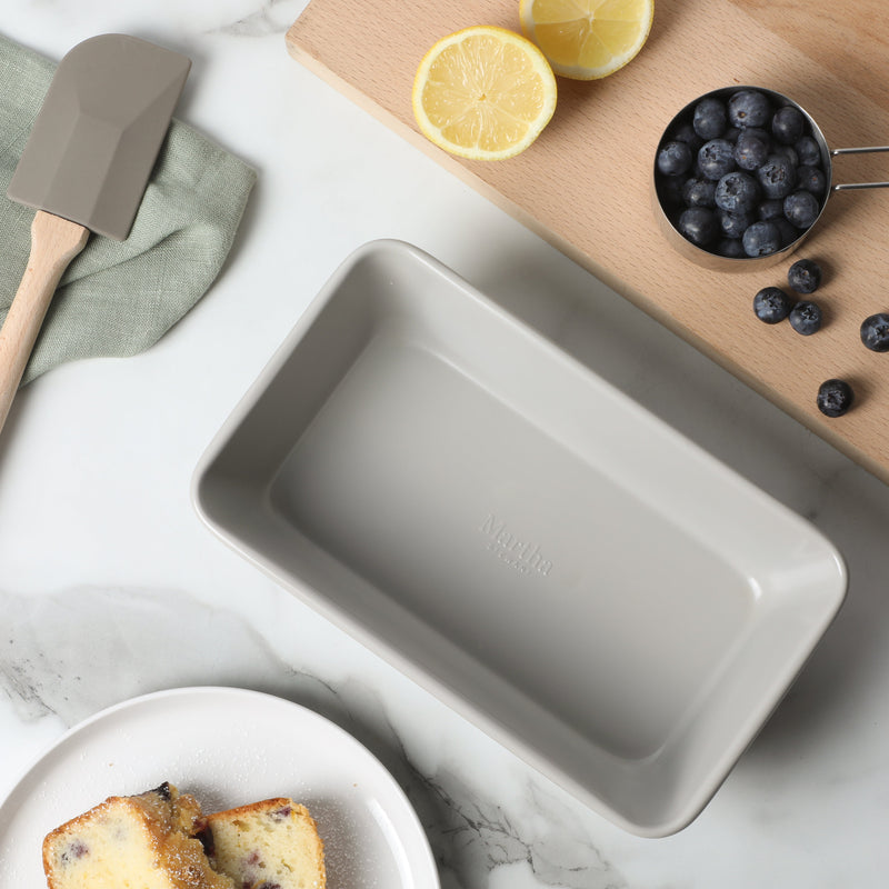 Martha Stewart Gallen 9" x 5" Carbon Steel Loaf Pan - Cool Grey - Nonstick Interior - Carbon Steel - Color Label