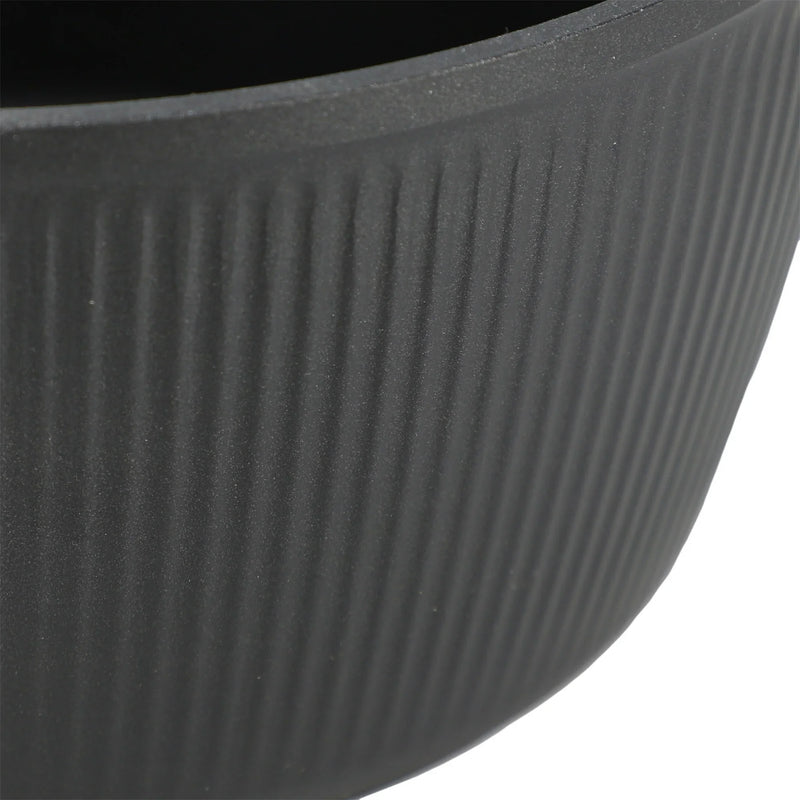 Oster Abbottsford 2.5qt Aluminum Saucepan w/ Flat Glass Lid - Matte Black Stripe - Nonstick - CD Bottom - Stainless Steel Gold Handle - Color Sleeve
