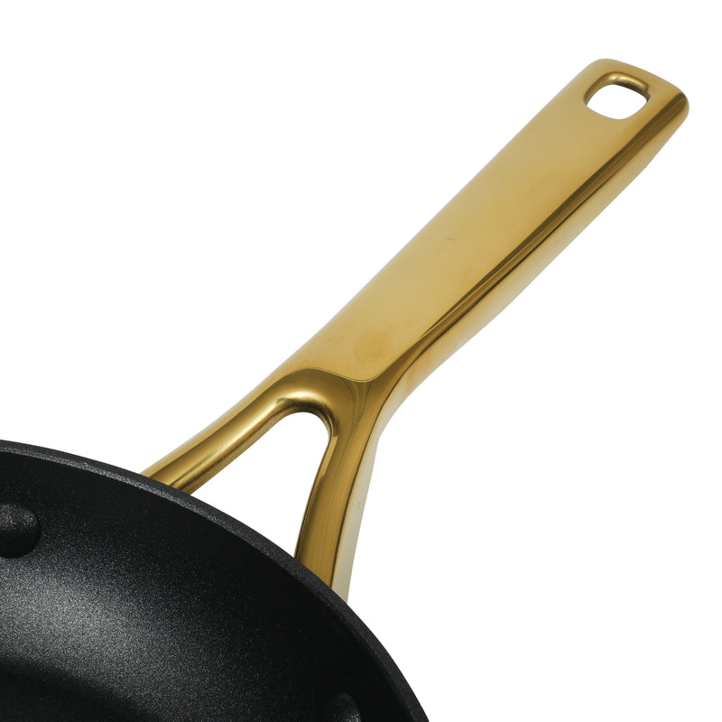 Oster Abbottsford 16pc Aluminum Cookware Combo Set - Matte Black Stripe - Nonstick - CD Bottom - Stainless Steel Handle - Gift Box