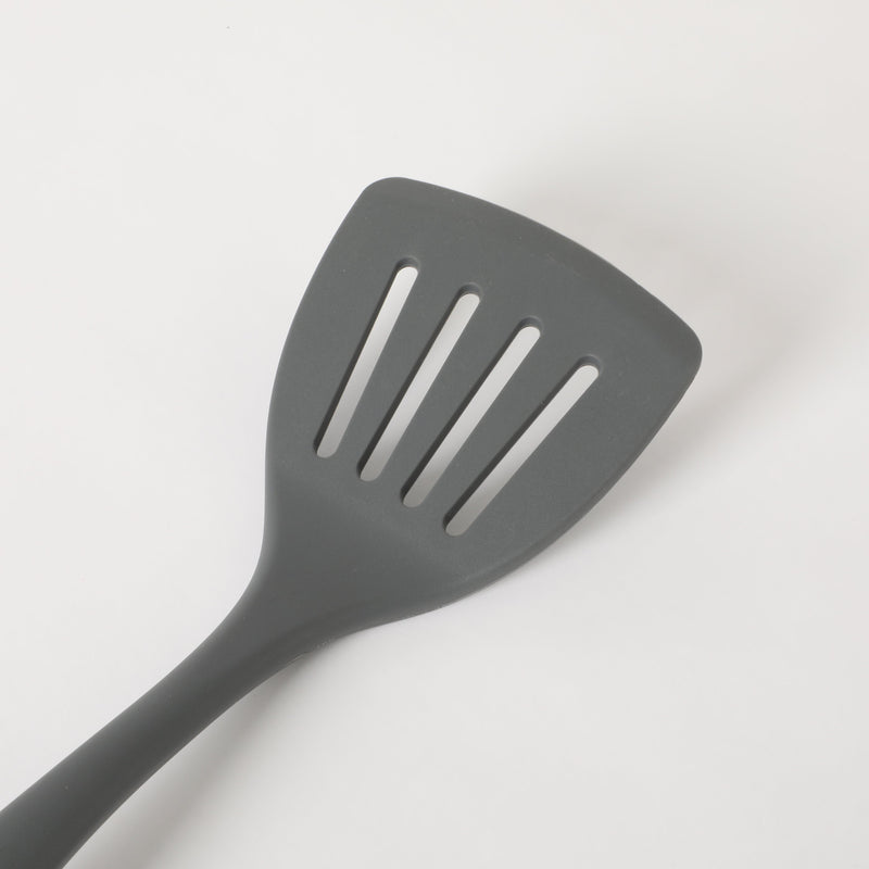 Oster Ridgecrest 2pc 14" Slotted Turner & Slotted Spoon - Grey - Silicone / Nylon - Tie Card