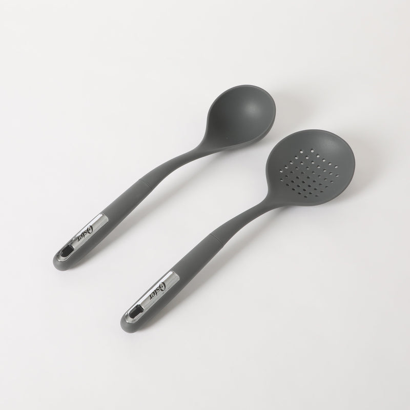 Oster Ridgecrest 2pc 14" Skimmer & Ladle - Silicone / Nylon - Tie Card