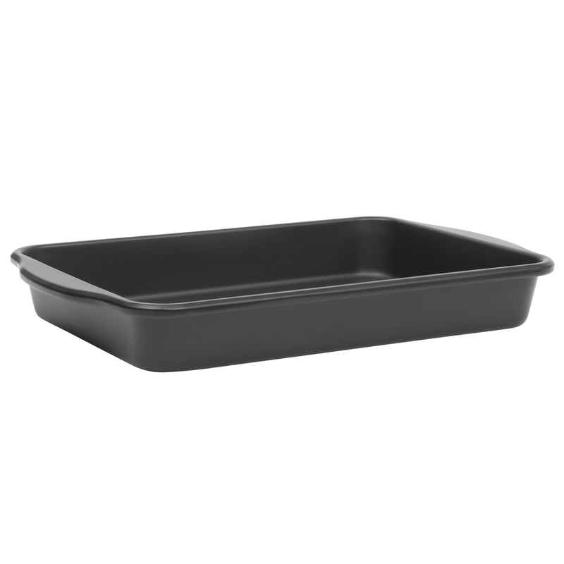 Oster Teston 13" x 9" Carbon Steel Bake Pan - Matte Black - Rectangle - Color Label