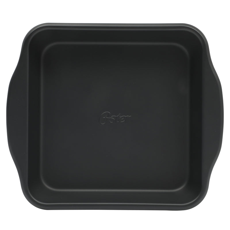 Oster Teston 8" Carbon Steel Cake Pan - Matte Black - Square - Color Label