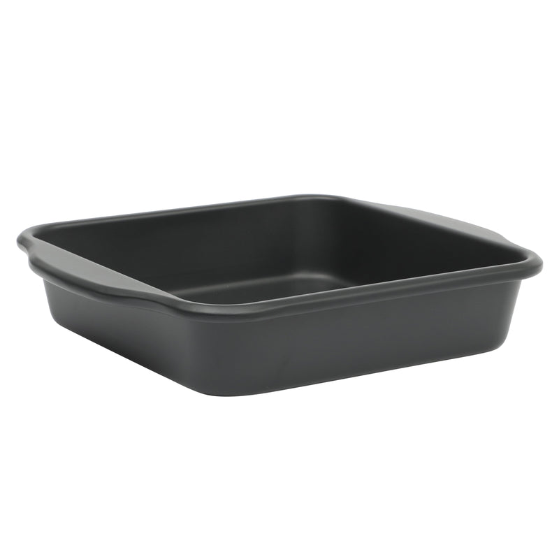 Oster Teston 8" Carbon Steel Cake Pan - Matte Black - Square - Color Label