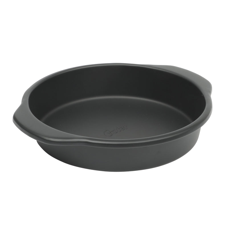 Oster Teston 9" Carbon Steel Cake Pan - Matte Black - Round - Color Label